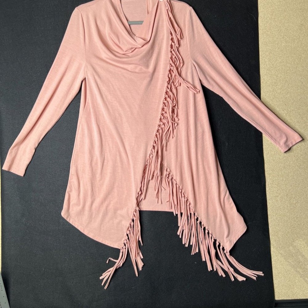 Serena Williams Fringed Cover Up Jacket Peach Sz Small
